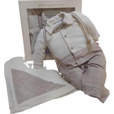 Imagem de Saída Maternidade Plush Bebê Menino Inverno Paraiso Rf 14572 - Paraíso