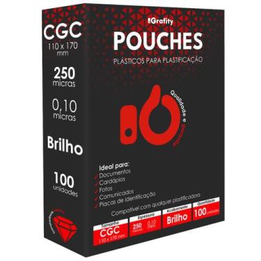 Imagem de Plastico Plastificação Grafity CGC (110x170mm) 0,10mm 250 Micras