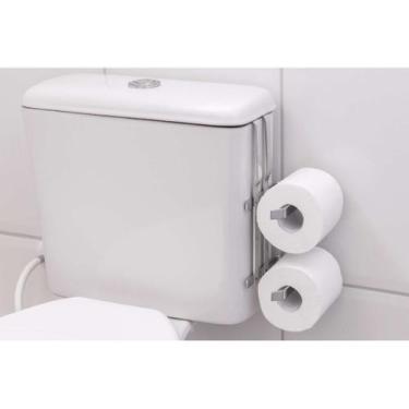 Imagem de Suporte Papeleira Dupla Papel Higiênico Para Caixa Acoplada - HomeFull