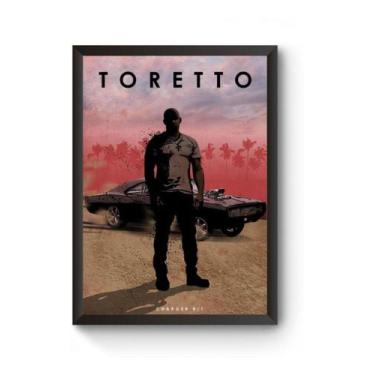 Imagem de Poster Moldurado Car Legends Toreto Quadro - Fanarte