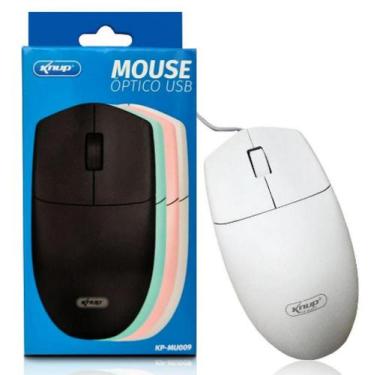 Imagem de Mouse Óptico USB KNUP KP-MU009 USB  Branco