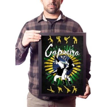 Imagem de Quadro Arte Capoeira Bandeira Brasil Decoração Academia - Fanarte
