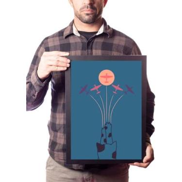Imagem de Poster Com Moldura  Arte Minimalista  Gatos - Fanarte