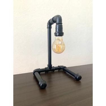 Imagem de Luminaria Abajur Estilo Industrial com Lampada Retro - TCR