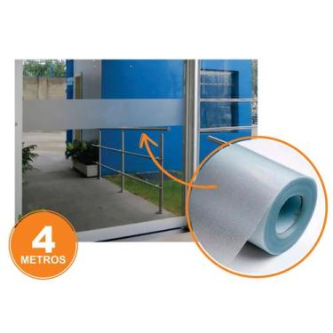 Imagem de Fita Adesiva Jateada Anti Trombada para Vidro Blindex Porta Decorativo