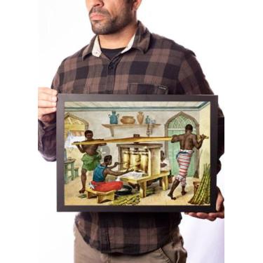 Imagem de Quadro Arte Pequeno Moinho De Açúcar Debret Escravidão - Fanarte