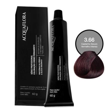 Imagem de Coloração Acquaflora 3.66 Castanho Escuro Vermelho Intenso 60g