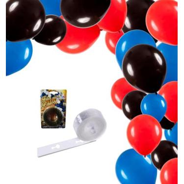 Imagem de KIT Balão Arco descontruído decoração Homem Aranha 151 pçs - Arte da E