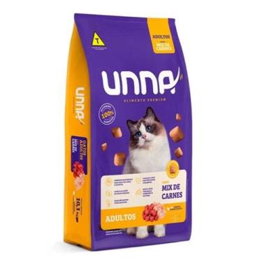 Imagem de  Ração Gatos Adultos Mix Carnes 20kg  UNNA