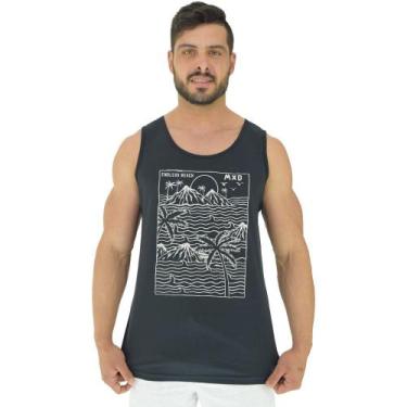 Imagem de Regata Clássica Masculina MXD Conceito Endless Beach, Preto, P