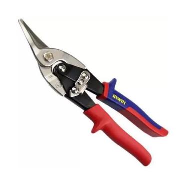 Imagem de Tesoura P/ Chapa Tipo Aviador Corte Esquerdo Reto Cabo Vermelho  Irwin