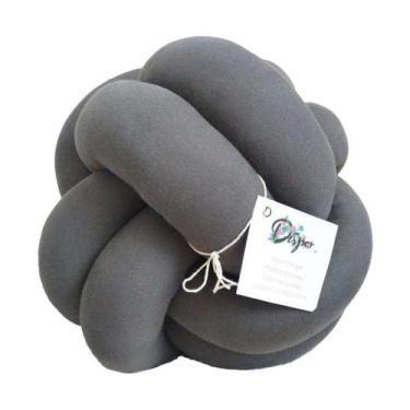 Imagem de Almofada de Nó Escandinavo Várias Cores - Díspar Design, Cinza