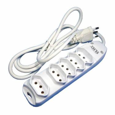 Imagem de Kit 2 Extensões De 3m Com 5 Tomadas 3 Pinos - Dni 7235
