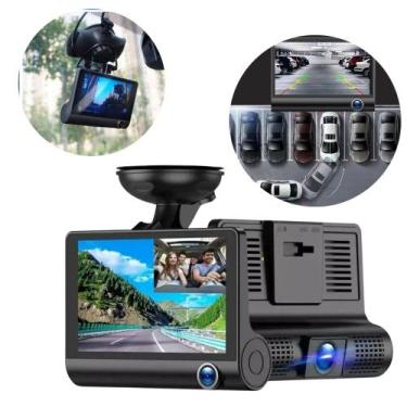 Imagem de Câmera para Carro Gravar Viagens Camera Veicular Interna Frontal e Ré 