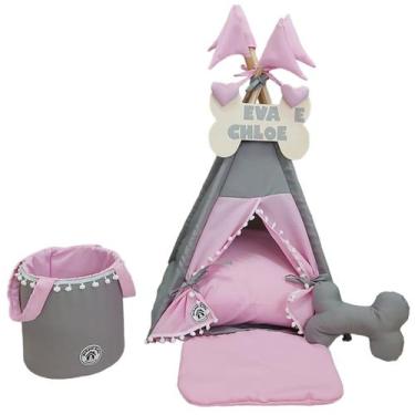Imagem de Caminha Toca Cabana Tenda Pet P Cinza Cachorro E Gatos - Nikpet 'Arts