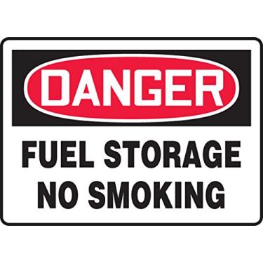 Imagem de Accuform Placa de segurança "Danger Fuel Storage - Não Fumar", Aluma-Lite™, 25,4 x 35,5 cm (MCHL195XL)