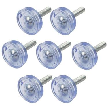 Imagem de Mesee 20 peças de niveladores de perna ajustáveis para móveis, pés de mesa com rosca M6, almofadas niveladoras deslizantes transparentes para móveis, ferramenta de nivelamento para cadeira de mesa,