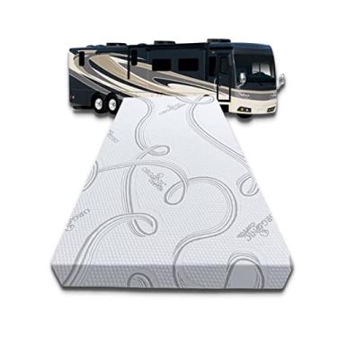 Imagem de FoamRush Cama de 7 polegadas (76,2 cm x 203,2 cm) colchão de espuma viscoelástica de gel de resfriamento para colchão com capa de algodão, média firme, conforto, suporte para alívio de pressão, feito nos EUA, caminhão de trailer de acampamento de viagem