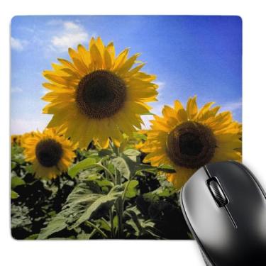 Imagem de 3dRose Mouse pad LLC 20 x 20 x 0,63 cm, Dakota do Norte, girassóis em Cass County, RIC Ergenbright (mp_9338_1)