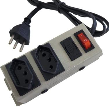 Imagem de Filtro de Linha Adaptador Extensão de Tomada Plug-In 2T NBR - Fusível 