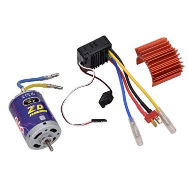 Imagem de RC Crawler Motor, RC Crawler Brush Motor RC ESC Set 45A Motor Escovado, para 1/10 RC Buggy Truggy Caminhão Crawler (Laranja)