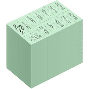 Imagem de Kosiz 504 folhas de bilhetes de leilão de sorteio com 10 números de licitação bilhetes de sorteio para silenciosos 10 números de licitação cesta leilão escola igreja eventos (verde claro)