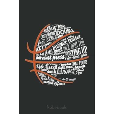 Imagem de Basketball Motivational Word Cloud B Ball Terms Notebook: A blank lined basketball notebook 6x9 in 110 Pages that makes a fun basketball gift for teen girls, women's basketball, team basketball gifts