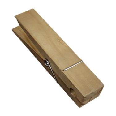 Imagem de Bothyi Prendedor de Roupa de Madeira para Lavanderia, Forte Aderência, Leve, Clipe de Madeira, Braçadeira para Hotel, Pátio, Casa, Praia, Viagem, Marrom 22x4,5x4cm