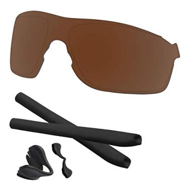 Imagem de Predrox Lentes Brown EV Zero Pitch e kits de borracha de substituição para óculos de sol Oakley Polarizado OO9383