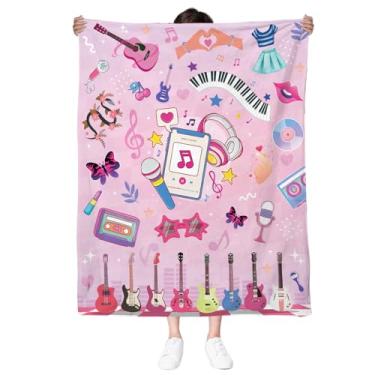 Imagem de Cobertor com estampa de fãs de música, 127 x 152 cm, álbum de cantores, rosa e roxo, cobertores para sofá, cama, leve, macio, aconchegante, de lã, roupa de cama de flanela quente para amantes, homens,