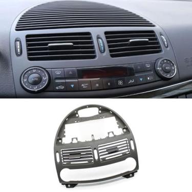 Imagem de Goodithy Compatível com Mercedes Benz E-Class W211, capa de saída de saída de ar central frontal, grade de ar condicionado painel de ventilação CA substituição do acabamento do alto-falante 2118300054