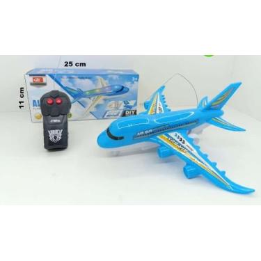 Imagem de Brinquedo Aeronave Avião de controle remoto com luz e som - toys
