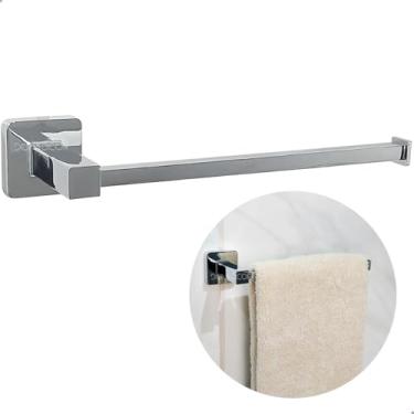 Imagem de Dona D Cor, Porta Toalha De Rosto Mãos Cromado Suporte De Parede Para Toalha Banheiro Toalheiro Reto Lavabo Metal Inox Luxo Prata Br