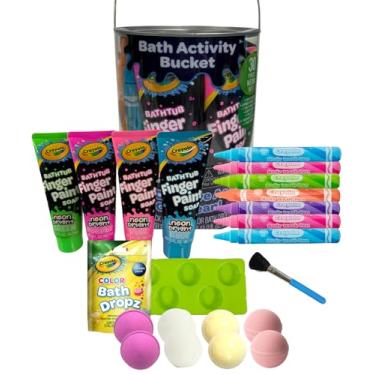 Imagem de Crayola Bath Activity Bucket, 30 Piece Neon Set
