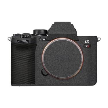 Imagem de JERXTTON Adesivo de capa de câmera antiarranhões para Sony Alpha A7RV A7R5 A7RM5 protetor de película de vinil para decoração protetora (couro preto)