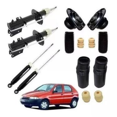 Imagem de  4 Amortecedores 4 Kits Fiat Palio 1996 Até 1999 .. Prato grande - Mil