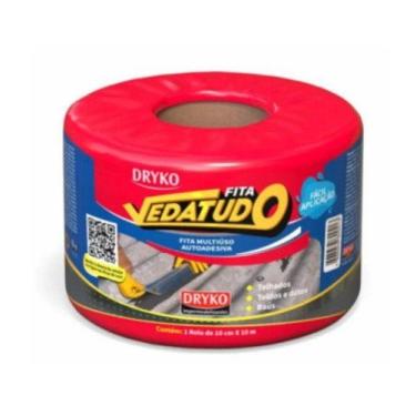 Imagem de Fita Multiuso Autoadesiva Aluminizada Vedatudo 10cm X 10m - Dryko 