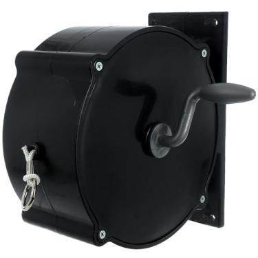 Imagem de Varal Retratil Parede Recolhível Retrátil Roupa 30mt + Ganchos(Preto)