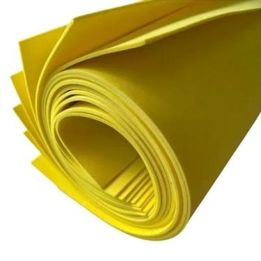 Imagem de Kit 10 Folhas Eva Cor Amarelo 2mm Textura Homogênea Lavável - Biatex