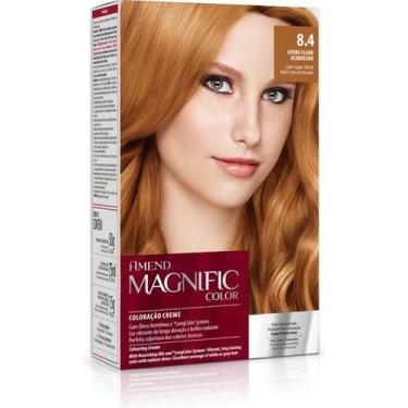 Imagem de Coloração creme magnific color 8.4 louro claro acobreado amend