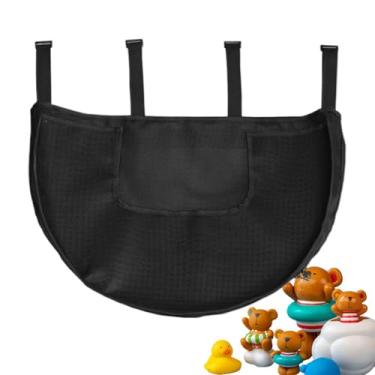 Imagem de Organizador de brinquedos de banho de bebê, organizador de brinquedos de banho de malha | Banheiro de armazenamento de brinquedos de chuveiro organizadores de banheiro da | de banho com bolsos laterai