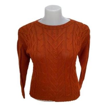 Imagem de Suéter Blusa De Frio Feminina Manga Longa Inverno Tricot Lã-Feminino