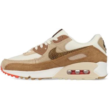 Imagem de Nike Tênis feminino Air Max 90 marfim pálido/vermelho picante, tamanho 36, 36
