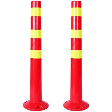 Imagem de Barreiras de estacionamento para garagens ou postes de estacionamento de plástico Cones de estacionamento pacote com 2 cones de trânsito sem posto de estacionamento para uso comercial ou privado