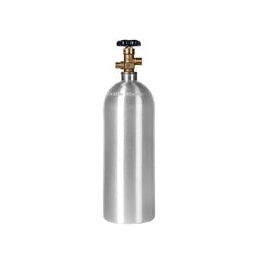 Imagem de Cilindro de gás CO2 de liga de alumínio AmazGas de 2,3 kg, equipado com válvula CGA320, projetado especificamente para separar cerveja e água com gás