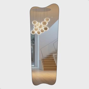 Imagem de Espelho Grande Corpo Inteiro Orgânico 70x170cm Cancun Caramelo