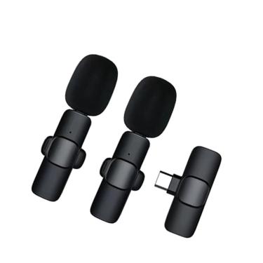 Imagem de Microfone De Lapela Sem Fio Duplo Para Android Type C