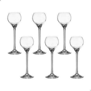 Imagem de Taça de Cristal Bohemia Para Licor 80 ml Carduelis 6 Peças - Bohemia C
