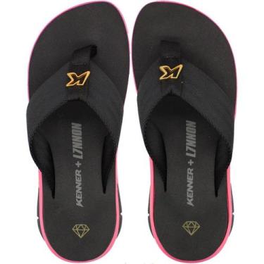 Imagem de Sandália de Dedo Kenner Orak L7 Masculina, Preto, Rosa, 43