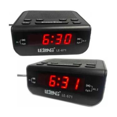 Imagem de Relógio Despertador Digital: Rádio Relógio FM - Design Elegante e Comp